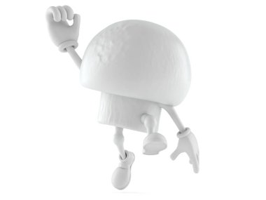 Şampiyon karakter sevinçle zıplıyor