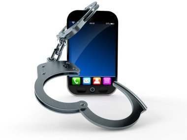 Kelepçeli akıllı telefon.