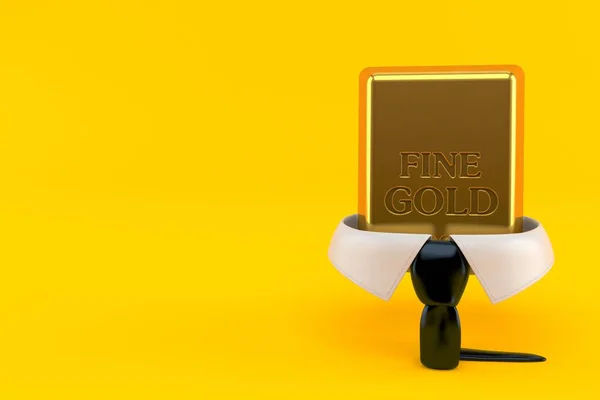 Collare business con lingotto d'oro — Foto Stock