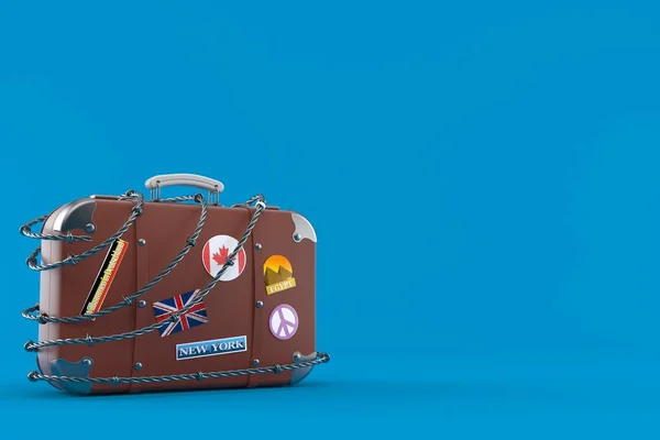 Utazási táska szögesdróttal — Stock Fotó