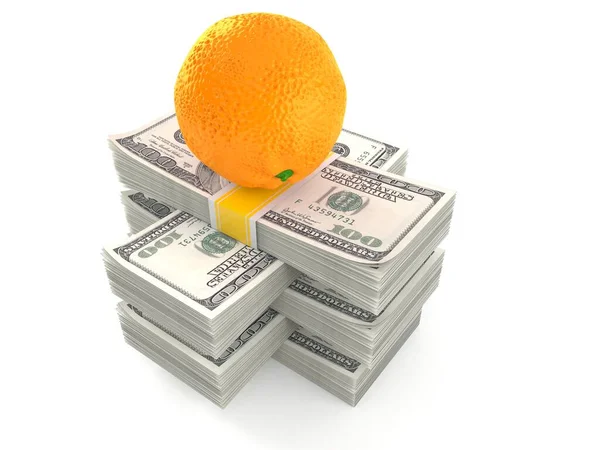 Orange sur pile d'argent — Photo