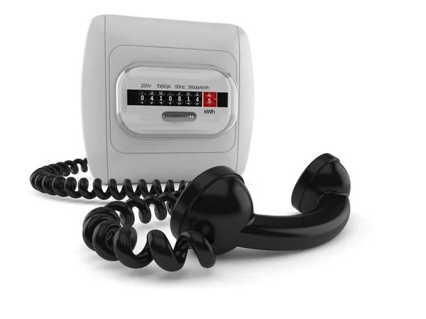 Electricity measure with telephone handset