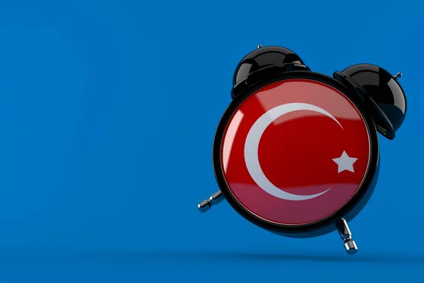 Wecker mit türkischer Flagge — Stockfoto