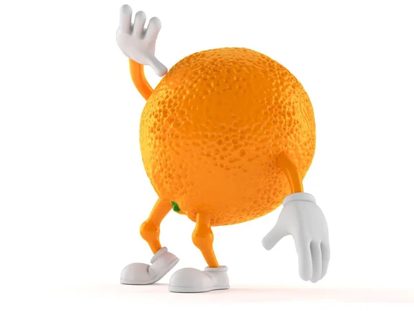 Pomarańczowy charakter patrząc w górę — Zdjęcie stockowe