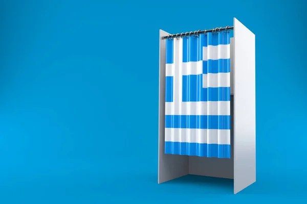 Vote cabinet with greece flag — Stock Photo, Image