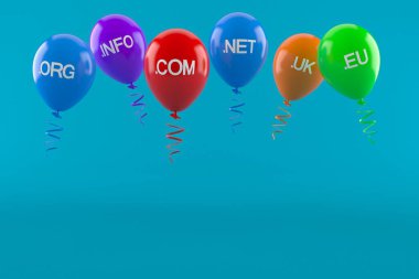 Domains with balloons clipart
