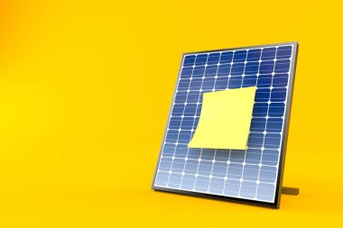 Boş sarı etiketli fotovoltaik panel