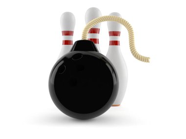 Bowling topu ve bomba fitili.