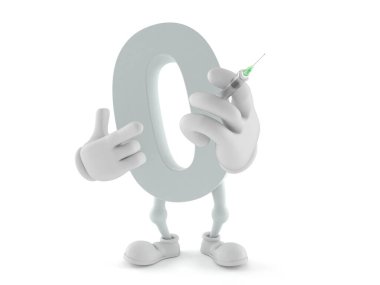 Şırınga tutan sıfır karakter