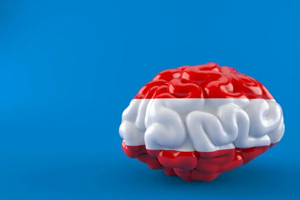 Cerebro con bandera austriaca — Foto de Stock