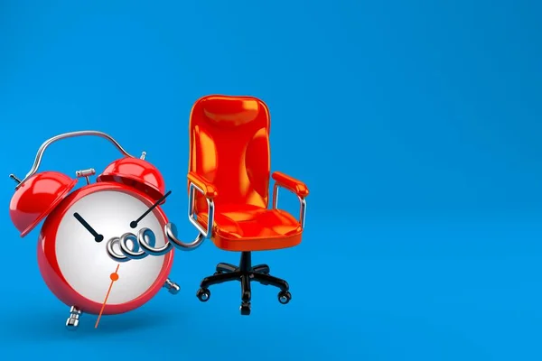 Бізнес-крісло з будильником — стокове фото