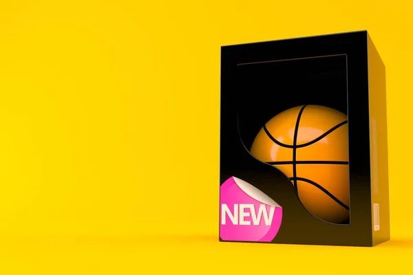 Basket boll inuti merchandise box — Stockfoto