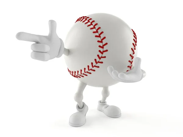 Бейсбольний персонаж вказує палець — стокове фото