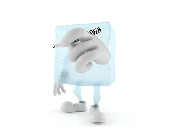Marcador de retenção de caracteres de cubo de gelo — Fotografia de Stock