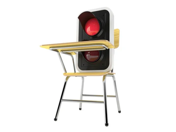 Rött trafikljus på skolstolen — Stockfoto