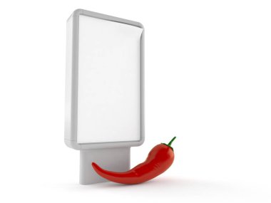 Boş reklam panosu olan acı biber.