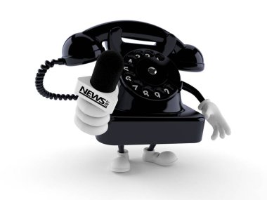 Beyaz arka plan üzerinde izole karikatür karakter