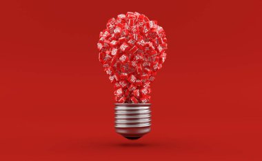 Ampul şeklindeki yüzde sembolleri