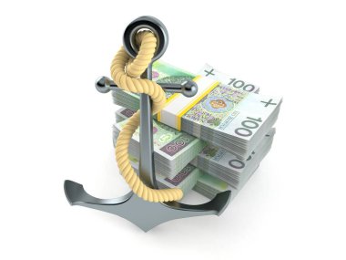 Çapa ve polyester para yığını