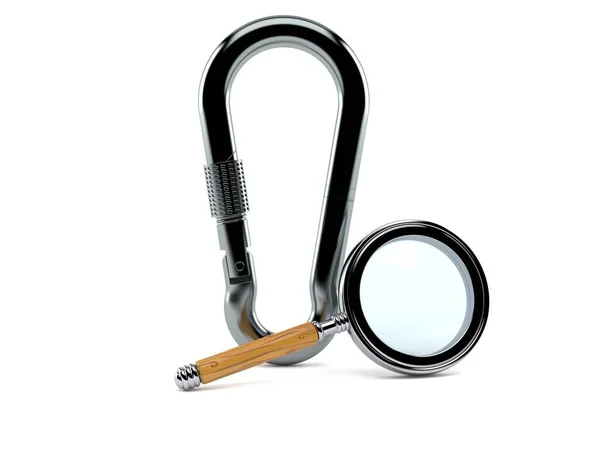 Carabiner Magnifying Glass — Stock Photo, Image