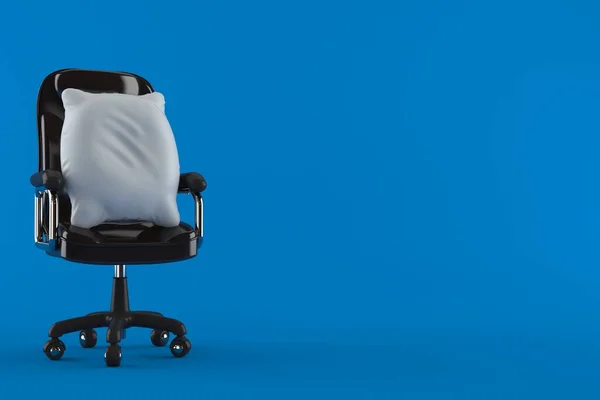 Travesseiro na cadeira de negócios — Fotografia de Stock