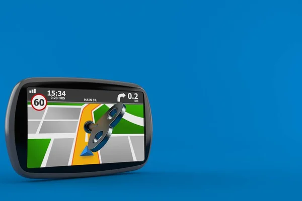 GPS навигация с клавишей "Clockwork" — стоковое фото