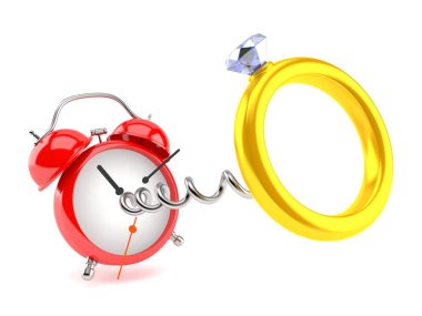 Çalar saati olan nişan yüzüğü.