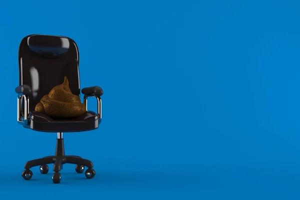 Caca de estiércol en silla de negocios —  Fotos de Stock