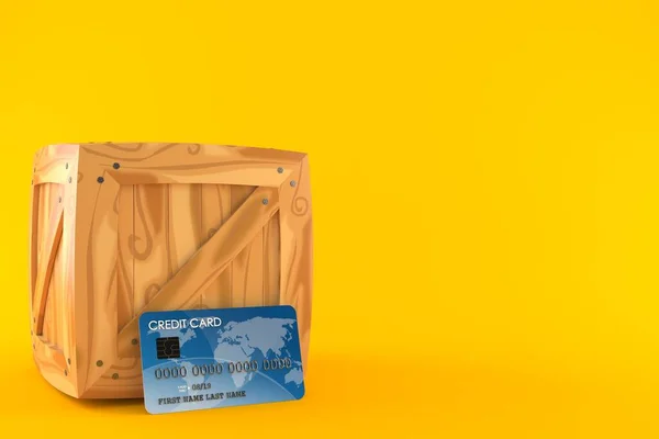 Kredi kartıyla birlikte sandık — Stok fotoğraf