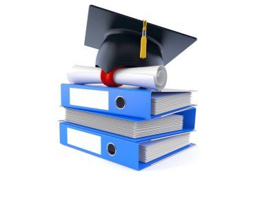 Yüzük klasörleri sertifikalı mortarboard
