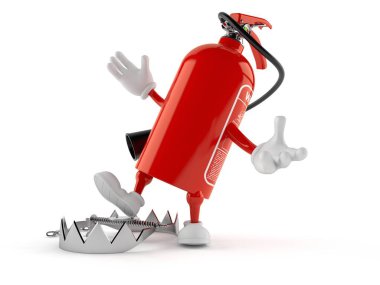 Beyaz arka plan üzerinde izole karikatür karakter