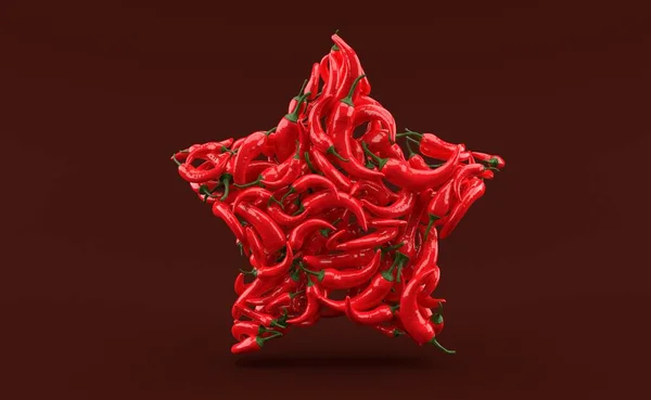 Chiles picantes en forma de estrella — Foto de Stock