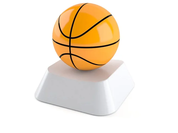 Bola de basquete na chave do computador — Fotografia de Stock