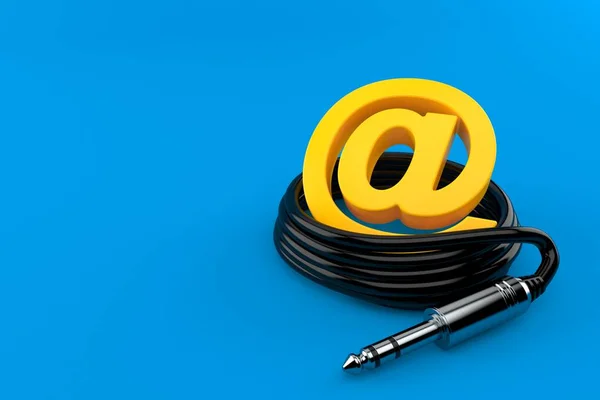 Ses kablosu ile e-posta sembolü — Stok fotoğraf