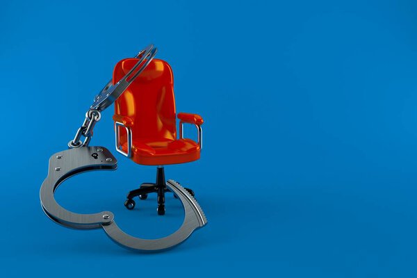 Business chair with handcuffs