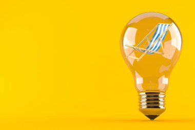 Güverte koltuğu ampulün içinde.