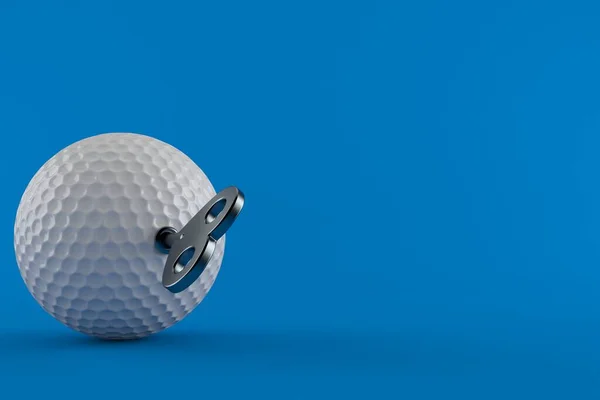 時計仕掛けのキーを持つゴルフボール — ストック写真