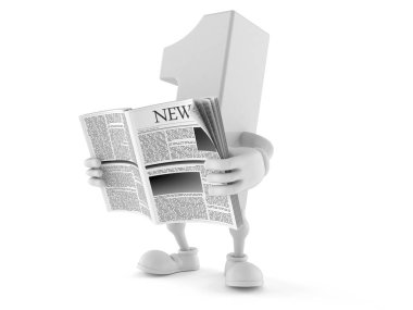 Bir numaralı karakter gazete okuyor.