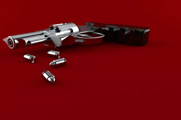 Pistola con munición —  Fotos de Stock