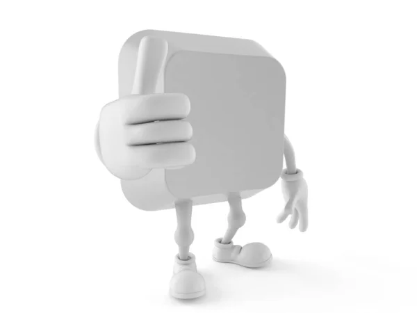 Computer key character with thumbs up — Stock Photo, Image