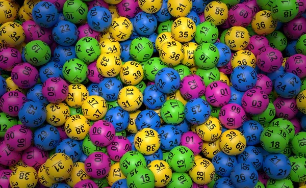 Pilha de bolas de loteria — Fotografia de Stock