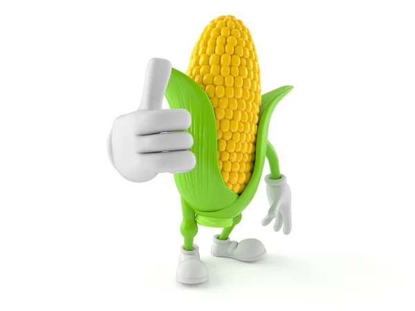 Baş parmaklı mısır karakteri — Stok fotoğraf
