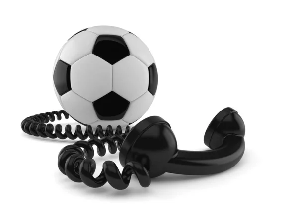電話機付きサッカーボール — ストック写真