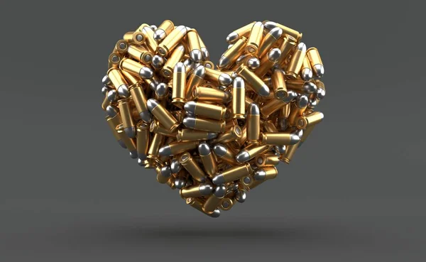Munition in Herzform — Stockfoto
