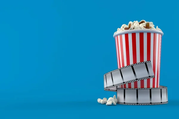 Filmstreifen mit Popcorn — Stockfoto