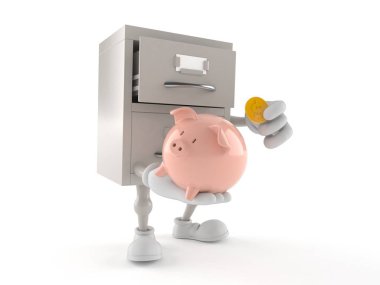 Kumbarayı para ile tutan karakteri arşivler