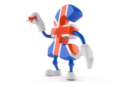 Pound para birimi karakteri raptiye tutuyor