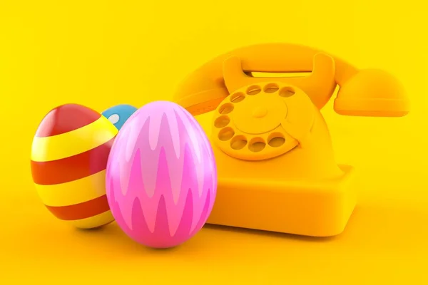 Sfondo di comunicazione con uova di Pasqua — Foto Stock