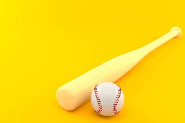 Baseball ball with baseball bat — Stock Photo, Image
