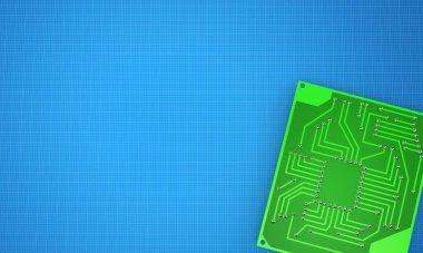 Şablon arkaplanındaki devre kartı